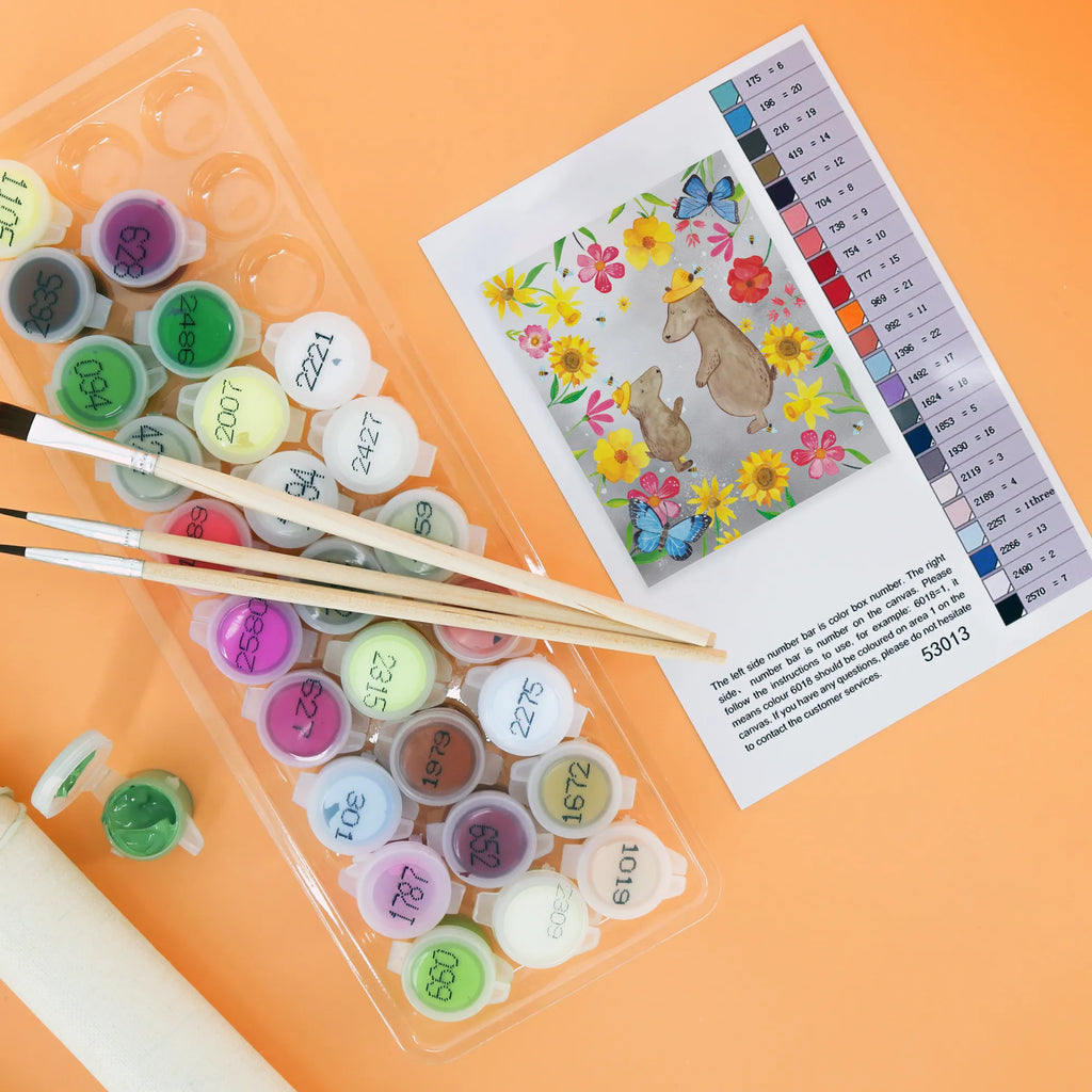 Malowanie według numerów Niedźwiedzie z kapeluszami Ausmalbild, Malen nach Zahlen, Kunstwerk, Familie, Vatertag, Muttertag, Bruder, Schwester, Mama, Papa, Oma, Opa, Dad, Kinder, Vater-Sohn, Bär, Sohn, Papi, Vater, Bären, Vorbild, Söhne, Daddy, Family, Kind, Paps, Lieblingsmensch