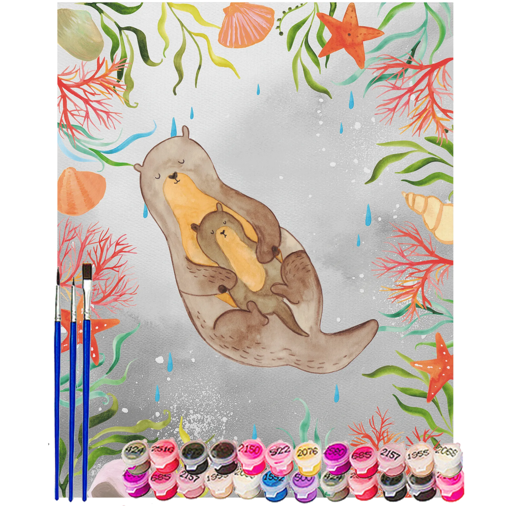 Paint by Numbers otter child Baseln, Kreativität, Künstler, Ausmalbild, Malen nach Zahlen, Malen, DIY, Bastelidee, Kunstwerk, Otter, Fischotter, Seeotter, Otter Seeotter See Otter