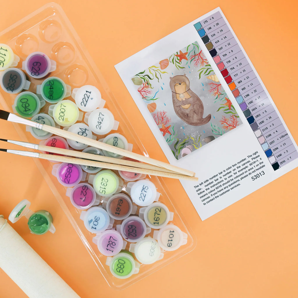 Malen nach Zahlen Otter Muschel Kunstwerk, Künstler, Malen nach Zahlen, Baseln, DIY, Ausmalbild, Malen, Bastelidee, Kreativität, Otter, Fischotter, Seeotter, Tagträumen, Otterliebe, träumen, Motivation, grübeln, Büro