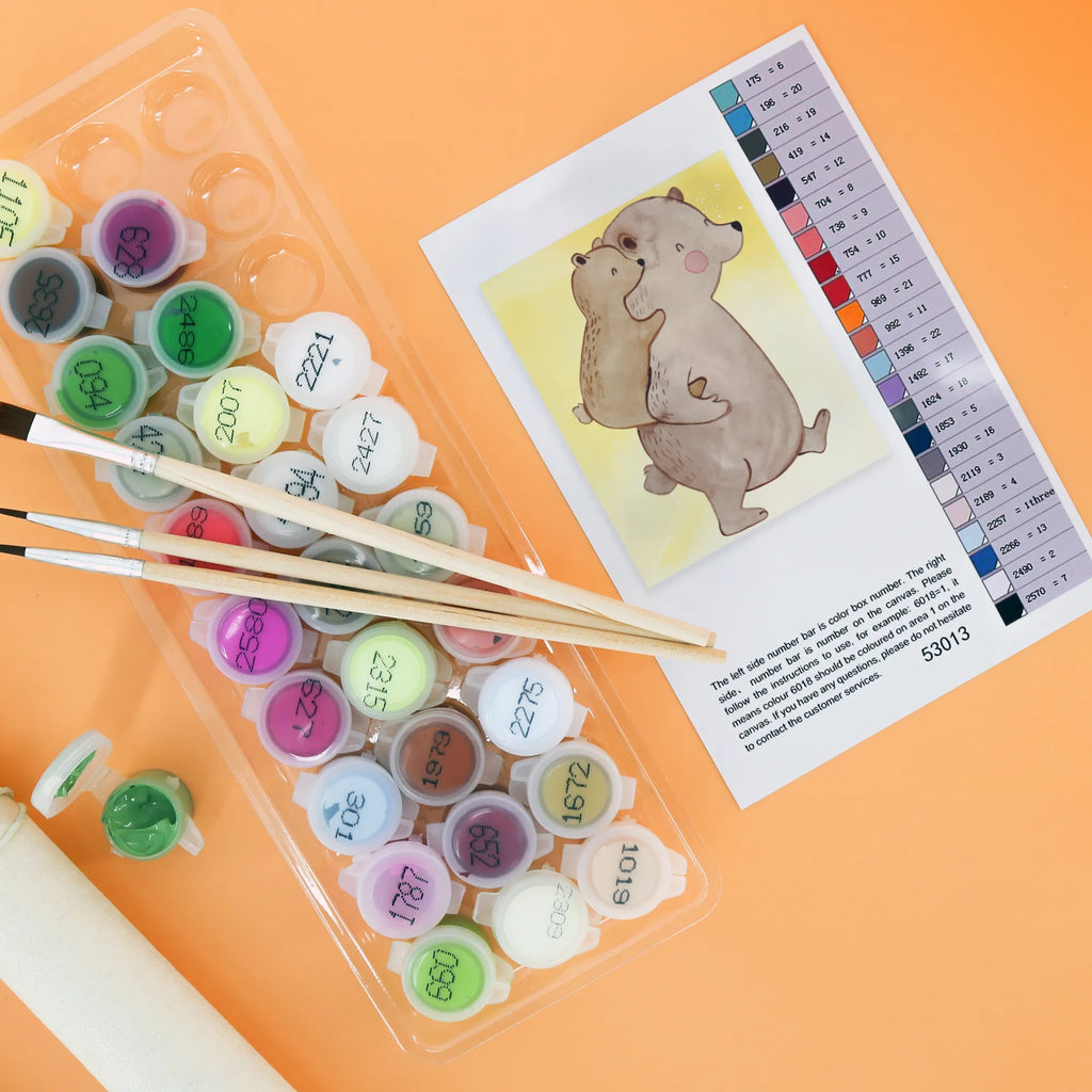 Paint by Numbers Papa Bear Family, Father's Day, Mother's Day, brother, sister, Mom, Dad, father's day, uncle, birthday, dad, present, daddy