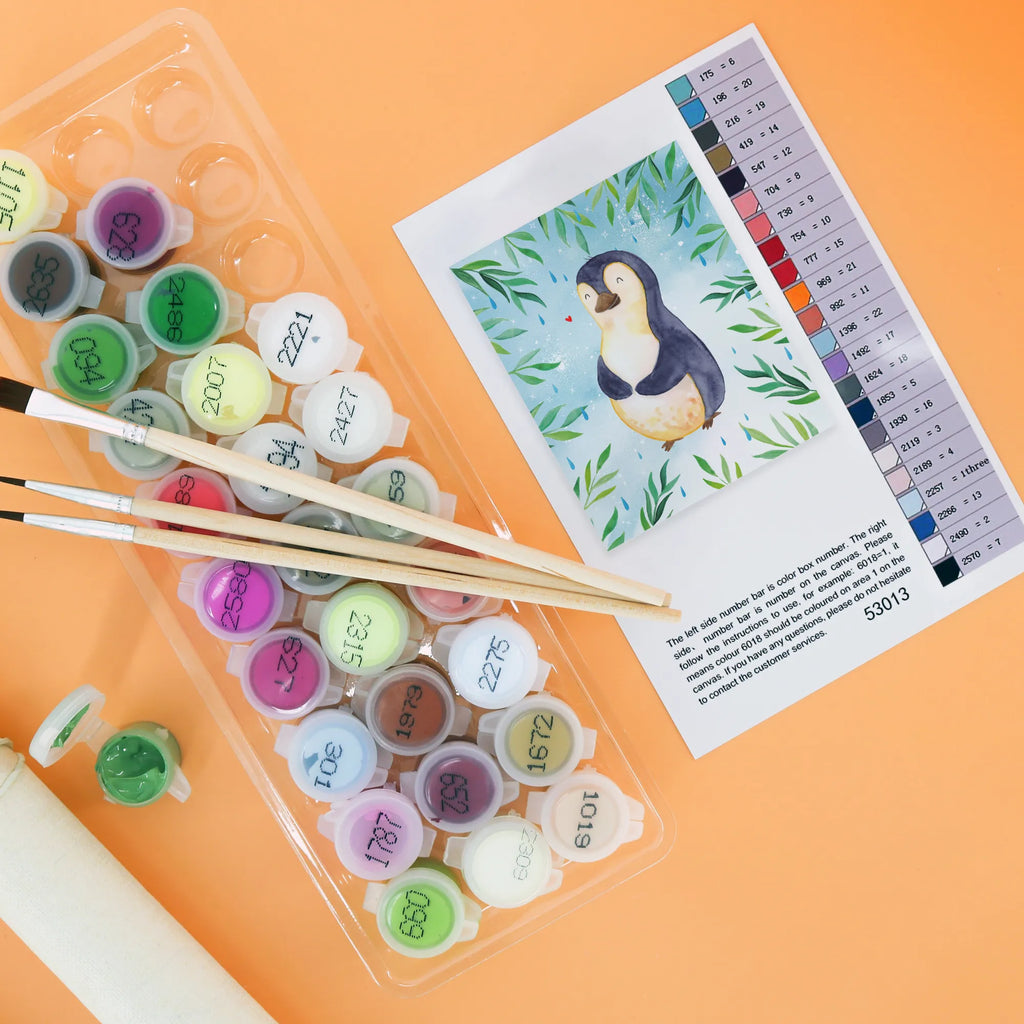 Paint by Numbers Penguin diet DIY, Baseln, Ausmalbild, Kreativität, Malen, Bastelidee, Künstler, Malen nach Zahlen, Kunstwerk, Pinguin, Motivation, Selbstliebe, Körperliebe, Abnehmen, Diät, Gewicht, Selbstrespekt, Abspecken, Pinguine