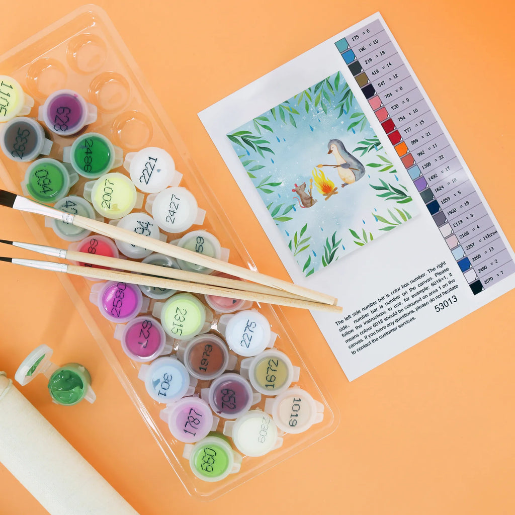 Paint by Numbers Penguin campfire Malen, Ausmalbild, Kunstwerk, Kreativität, Baseln, DIY, Malen nach Zahlen, Bastelidee, Künstler, Pinguin, Liebe, Lebensmotivation, Leben, grillen, Büro, Büroalltag, Lebensspruch, Lagerfeuer, Pinguine, Marshmallows, Job, Feuer, Neustart, Maus, Motivation, Arbeit