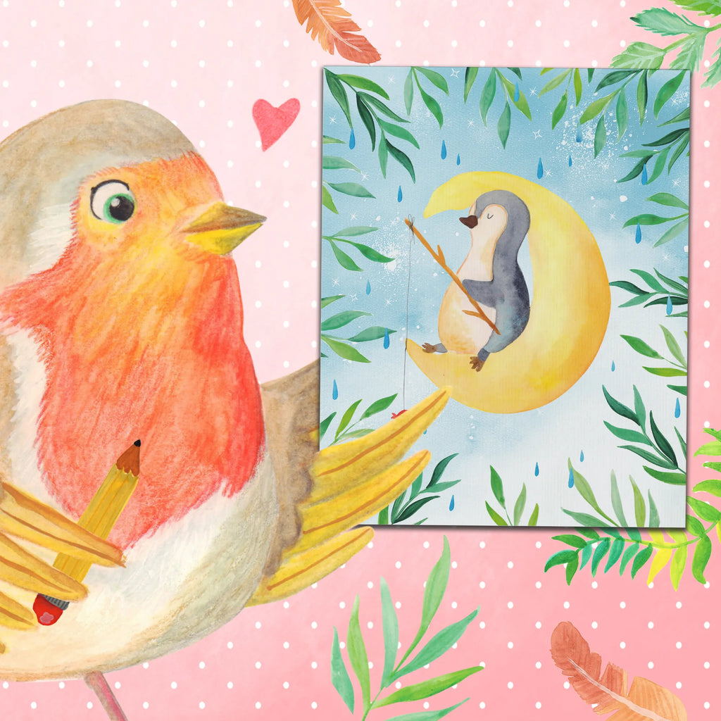 Malowanie według numerów pingwin księżyc Pinguin