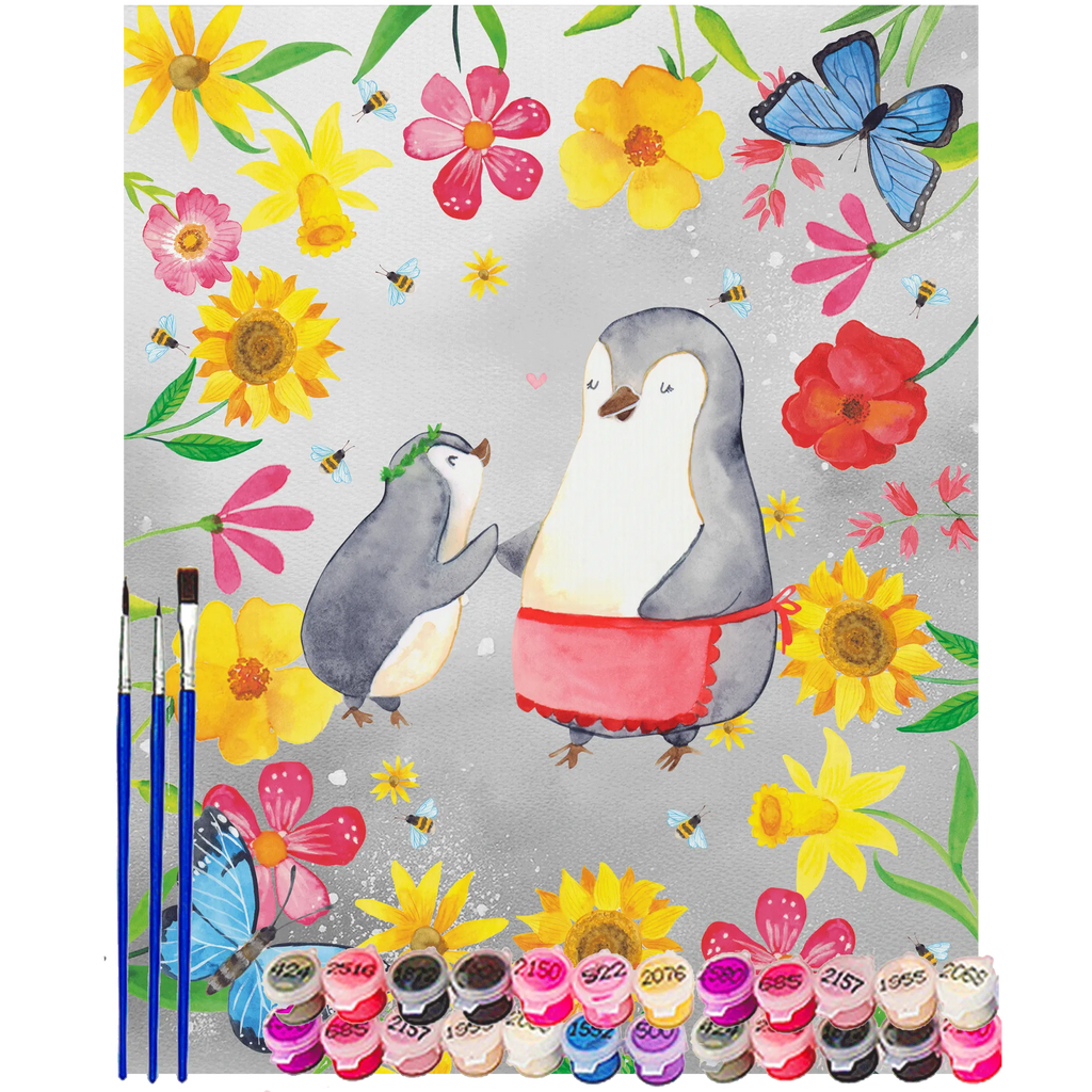 Malen nach Zahlen Pinguin mit Kind Kunstwerk, DIY, Malen, Ausmalbild, Künstler, Bastelidee, Kreativität, Malen nach Zahlen, Basteln, Muttertag, Papa, Mama, Vatertag, Bruder, Schwester, Familie, Opa, Oma, Mami, Geschenk, Mutter, Mutti, Geburststag