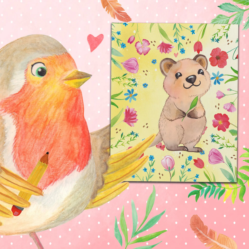 Paint by Numbers Quokka Happy Ausmalbild, Kunstwerk, Malen nach Zahlen, Tiermotive, Gute Laune, lustige Sprüche, Tiere, Lustiger Spruch, Dinge erledigen, Aufschieberitis, Verschieben, Niedliches Tier, Quokka