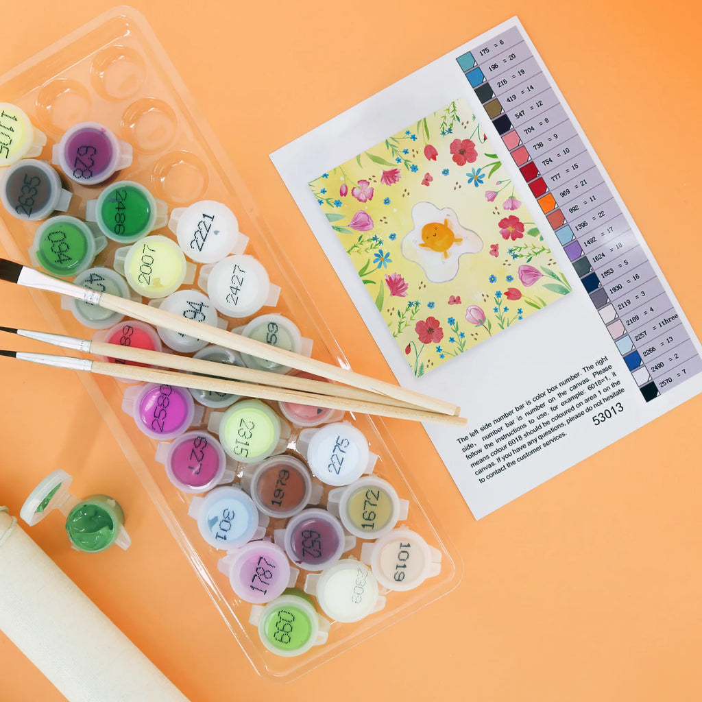 Paint by Numbers Fried egg egg Bastelidee, Kreativität, DIY, Ausmalbild, Kunstwerk, Malen nach Zahlen, Baseln, Malen, Künstler, Tiermotive, Gute Laune, lustige Sprüche, Tiere, Spiegelei, Glücklich, Ei, Liebe, Tag, Schön