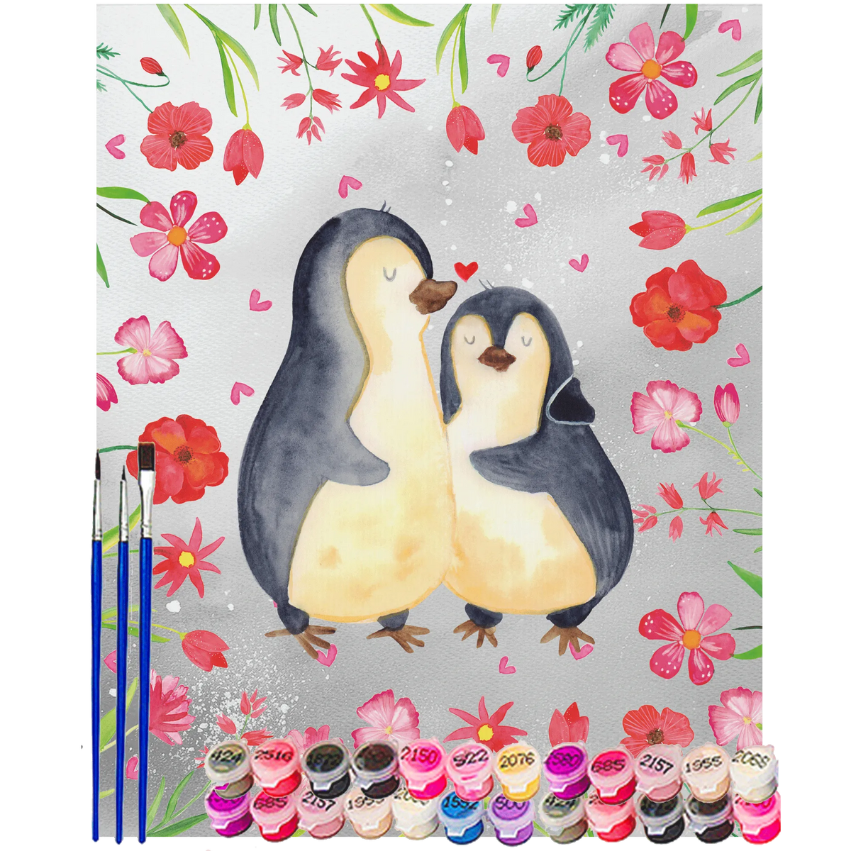 Paint by Numbers penguins Fall asleep Loving, Two, Together, Marriage, Proposal of marriage, Love gift, gift for her, gift for him, anniversary gift, Valentine's Day Gift for Women Love Gift Anniversary Wedding Anniversary Party Favor Gift for Girlfriend Gift for Partner Boyfriend Gift Token of Love for Men for Husband