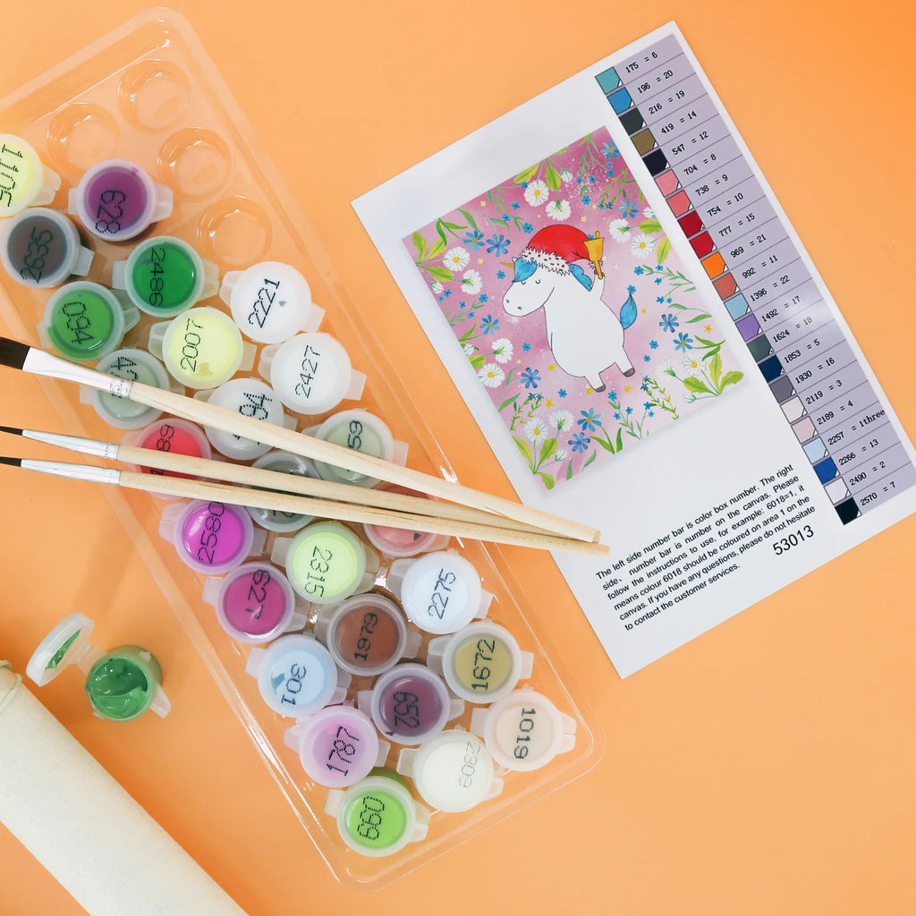 Malowanie według numerów Jednorożec Mikołaj Malen nach Zahlen, Malen, Kunstwerk, Baseln, DIY, Künstler, Bastelidee, Ausmalbild, Kreativität, Einhorn, Einhörner, Einhorn Deko, Unicorn, Schoki, Weihnachten, Gin, Schokolade, Weihnachtsmann, Feenstaub, Wunschliste, Nikolaus, Wunschzettel