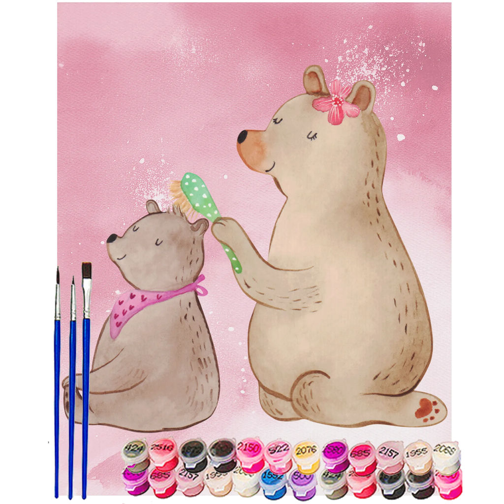 Malen nach Zahlen Bär Kind Kunstwerk, Malen nach Zahlen, Ausmalbild, Familie, Vatertag, Muttertag, Bruder, Schwester, Mama, Papa, Oma, Opa, Mutter, Mutti, Geschenk