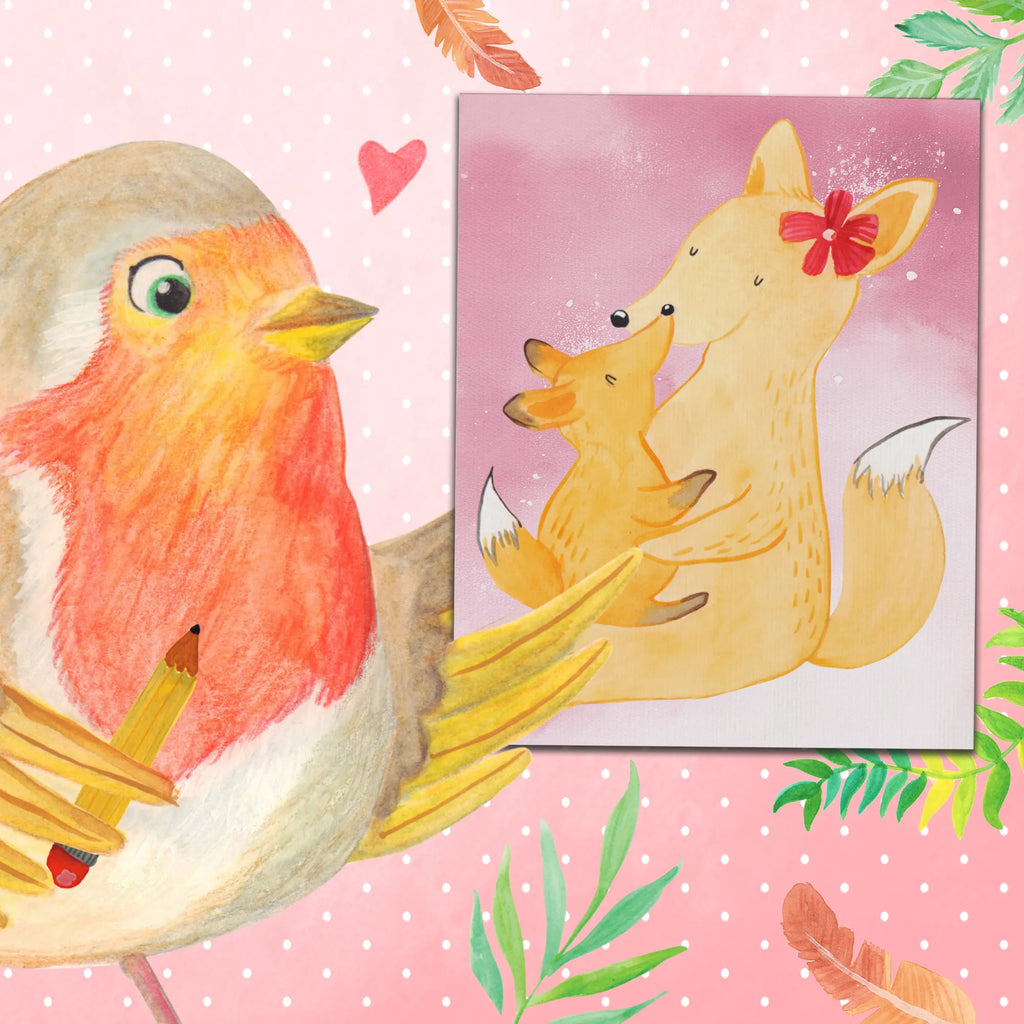 Paint by Numbers Fox mummy Kunstwerk, Malen nach Zahlen, Ausmalbild, Familie, Vatertag, Muttertag, Bruder, Schwester, Mama, Papa, Oma, Opa, Lieblingstochter, Tochter, Beste Tochter, Mutter, Geschenk