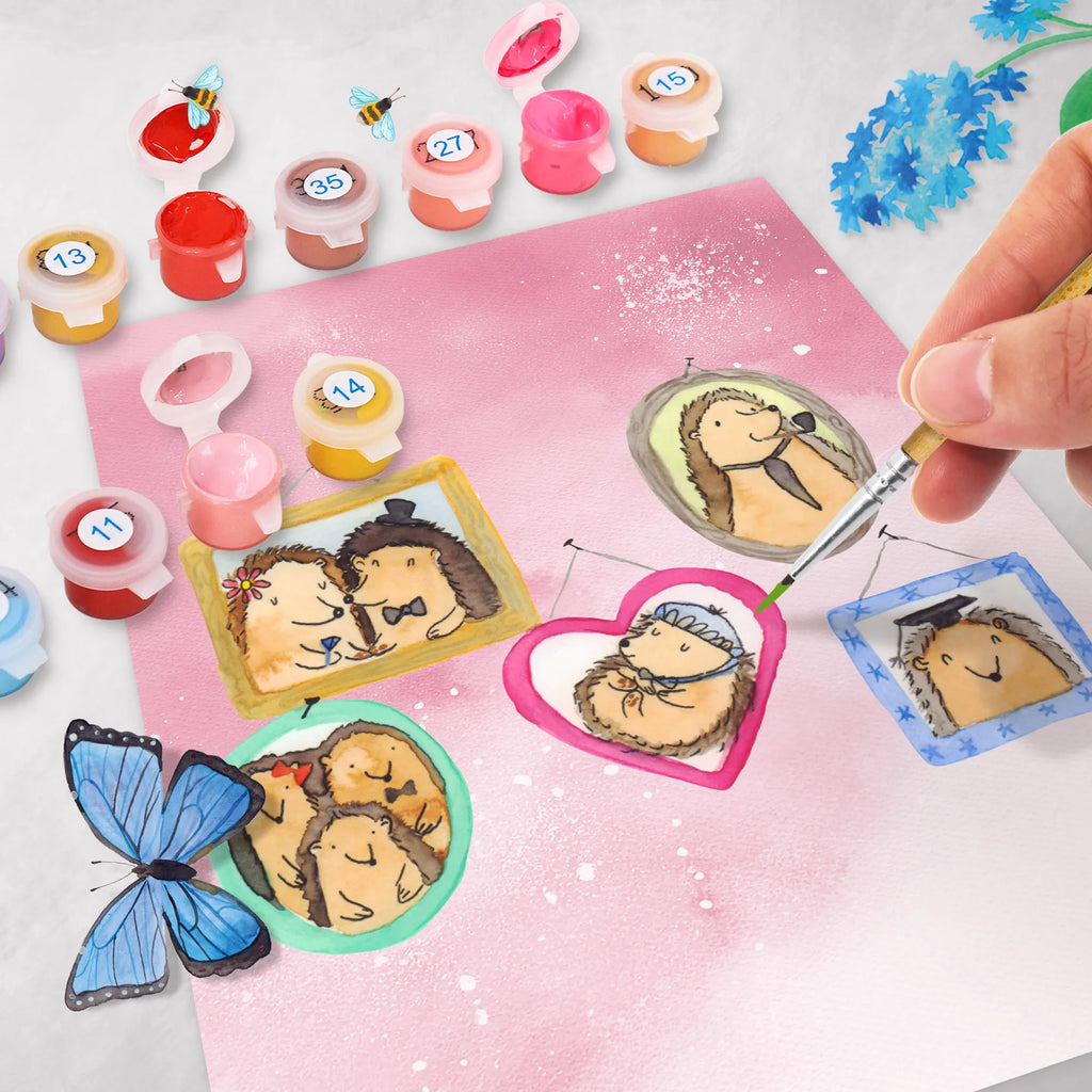 Paint by Numbers Hedgehog family Family, Father's Day, Mother's Day, brother, sister, Mom, Dad, dad, love, pictures, hedgehogs, mum, solidarity, happiness