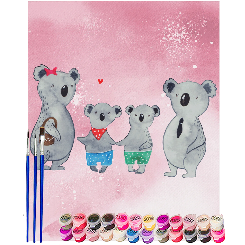 Paint by Numbers Koala family with two kids Family, Father's Day, Mother's Day, brother, sister, Mom, Dad, koala, family life, family, favourite family, koala family, best family, family time, koala bear