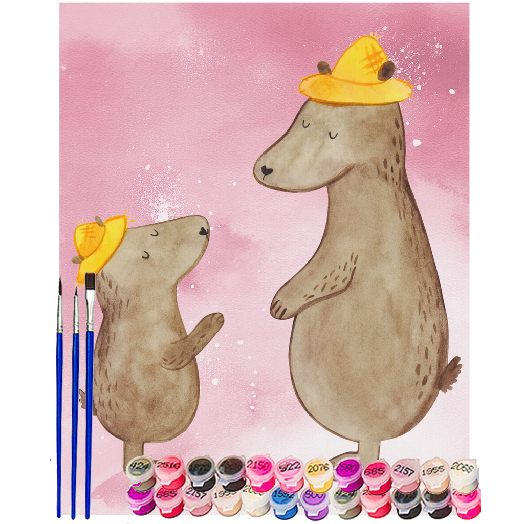 Malowanie według numerów Niedźwiedzie z kapeluszami Ausmalbild, Malen nach Zahlen, Kunstwerk, Familie, Vatertag, Muttertag, Bruder, Schwester, Mama, Papa, Oma, Opa, Dad, Kinder, Vater-Sohn, Bär, Sohn, Papi, Vater, Bären, Vorbild, Söhne, Daddy, Family, Kind, Paps, Lieblingsmensch