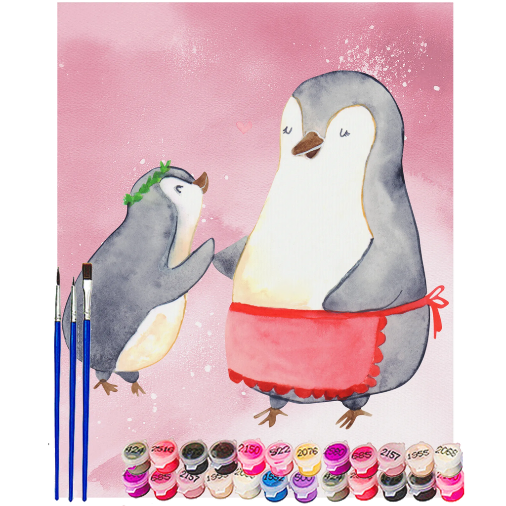 Malen nach Zahlen Pinguin mit Kind Kunstwerk, DIY, Malen, Ausmalbild, Künstler, Bastelidee, Kreativität, Malen nach Zahlen, Basteln, Muttertag, Papa, Mama, Vatertag, Bruder, Schwester, Familie, Opa, Oma, Mami, Geschenk, Mutter, Mutti, Geburststag