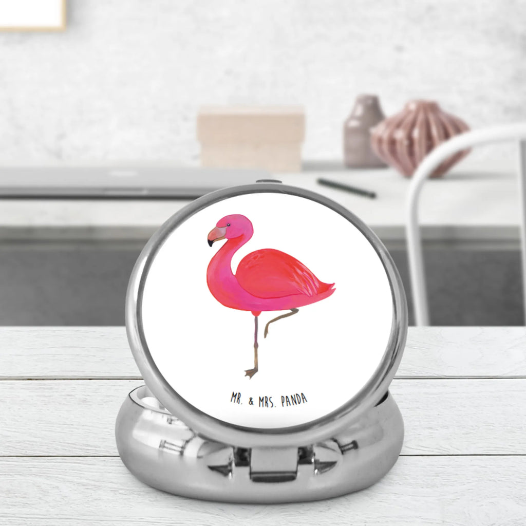 Pillendose Flamingo Classic Pillendose, Tablettenbox, Pillen, Tablettenorganizer, Pillendose klein, Tabletten, Dose, Pillenorganizer, Flamingo, Spruch, Freundinnen, Einzigartig, ich, Stolz, für mich, Außenseiter, Geschwister, Freundin, Sohn, Selbstliebe, Tochter