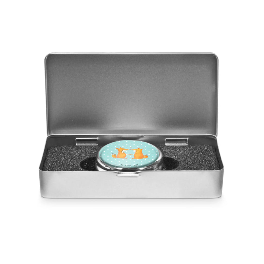 Pillbox foxes Love Pillenorganizer, Tabletten, Tablettenbox, Pillen, Dose, Tablettenorganizer, Pillendose, Pillendose klein, Fuchs, Paar, Freund, Liebe, Ehe, Fox, Füchse, Freundin, Ehemann, Verlobte, Liebesbeweis, Liebespaar, Ehefrau, Partner