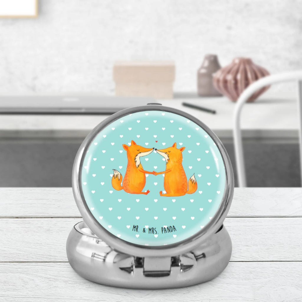 Pillbox foxes Love Pillenorganizer, Tabletten, Tablettenbox, Pillen, Dose, Tablettenorganizer, Pillendose, Pillendose klein, Fuchs, Paar, Freund, Liebe, Ehe, Fox, Füchse, Freundin, Ehemann, Verlobte, Liebesbeweis, Liebespaar, Ehefrau, Partner