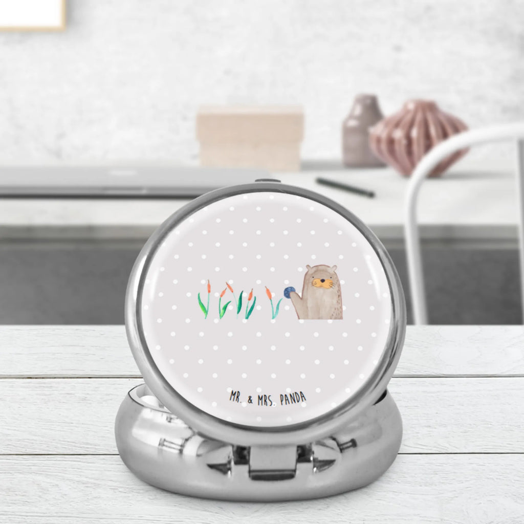 Pillendose Otter Stein Pillen, Pillendose klein, Pillenorganizer, Tabletten, Tablettenorganizer, Dose, Tablettenbox, Pillendose, Otter, Fischotter, Seeotter, Otter Seeotter See Otter