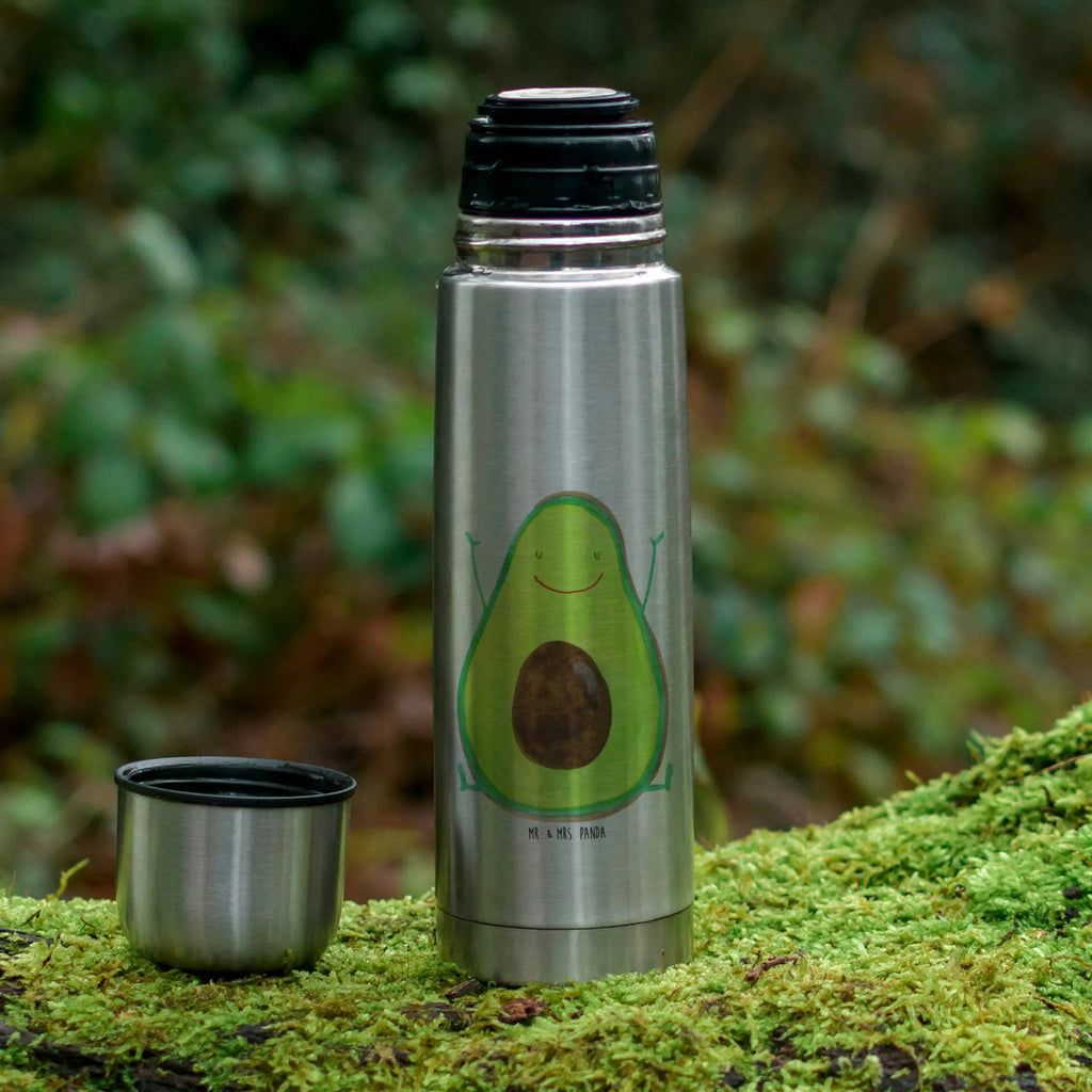 Thermoskanne Avocado Glücklich Thermoskanne, Avocado, Veggie, Vegan, Gesund, Chaos