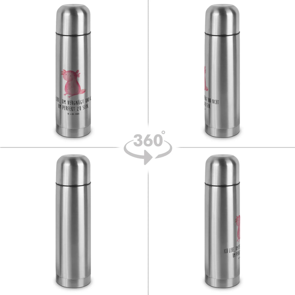 Thermoskanne Axolotl null Thermoskanne, Axolotl, Molch, fröhlich, Liebe, vergnügt, Weisheit, Lebensweisheit, Lebensstil, Freundin, zufrieden, Axolot