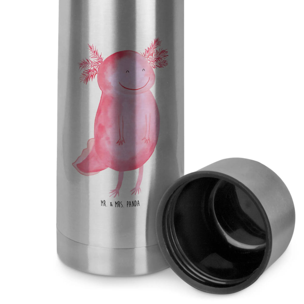 Thermos Flask axolotl Happy Thermoskanne, Axolotl, Molch, gute Laune, Lurch, Schwanzlurch, Motivation, Lurche, Axolot