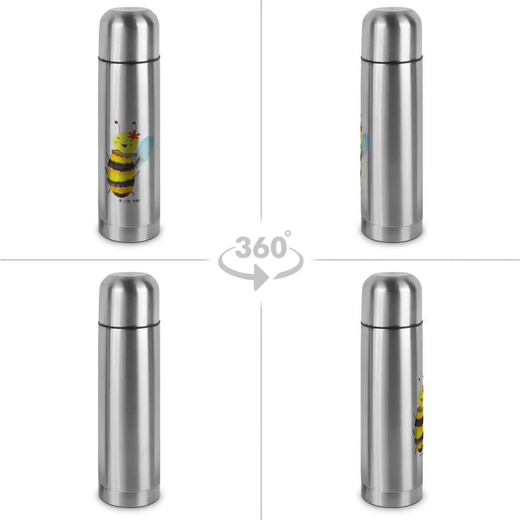 Thermos Flask bee happy Thermoskanne, Biene, Wespe, Hummel