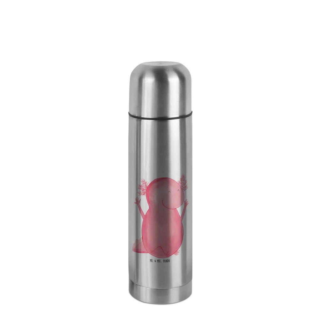 Thermos Flask axolotl Hooray Thermoskanne, Axolotl, Molch, fröhlich, Zufriedenheit, Spaß, Freude, Axolot, Lurche, Schwanzlurch, Motivation, Lurch