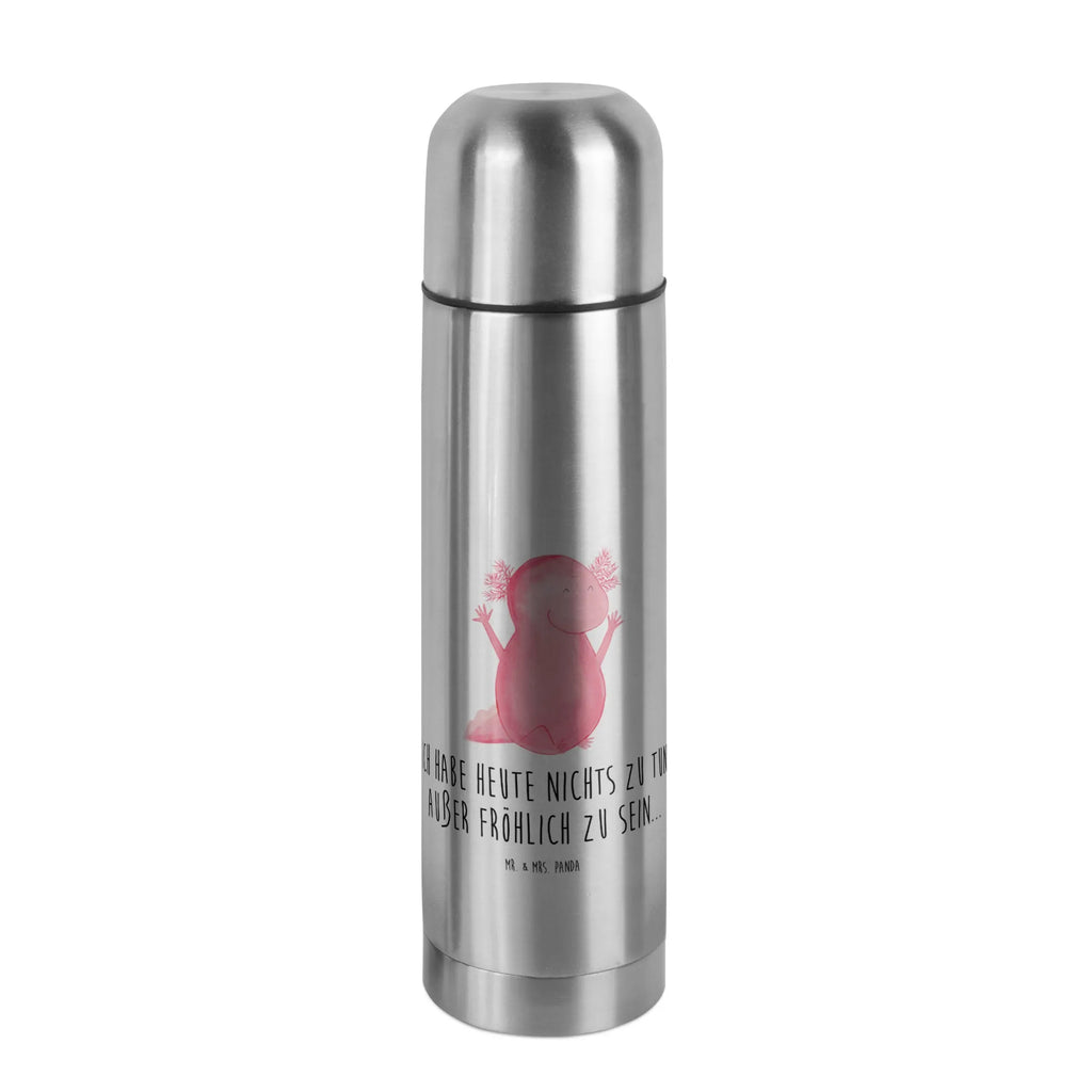 Thermos Flask axolotl Hooray Thermoskanne, Axolotl, Molch, fröhlich, Zufriedenheit, Spaß, Freude, Axolot, Lurche, Schwanzlurch, Motivation, Lurch
