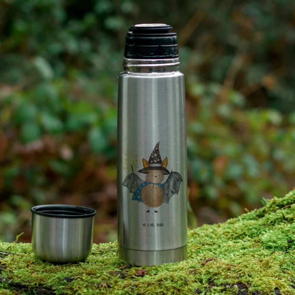 Thermos Flask bat wizard Thermoskanne, Tiermotive, Gute Laune, lustige Sprüche, Tiere, reinsteigern, Magier, Zauberer, Fledermäuse, Frauen, Fledermaus
