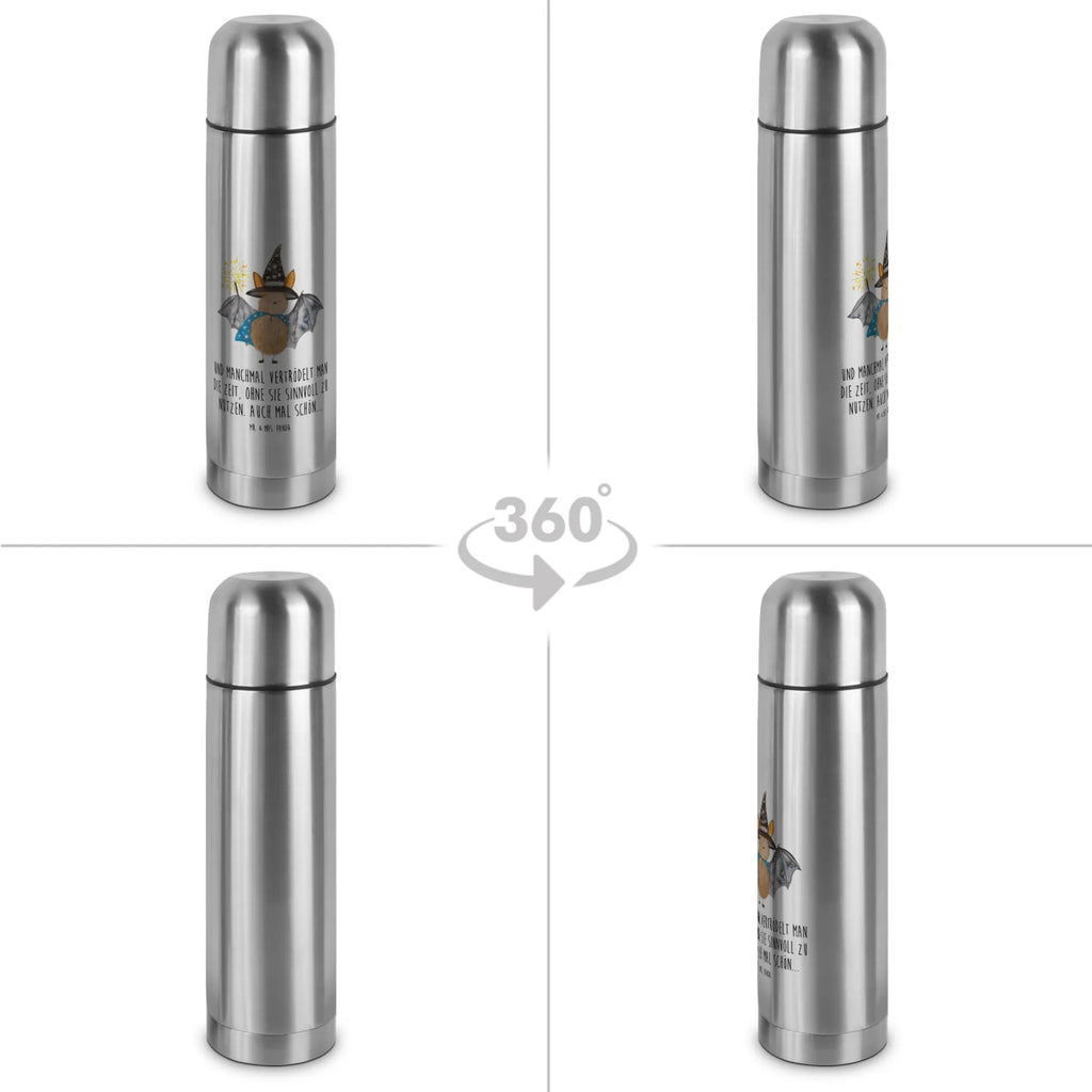 Thermos Flask bat wizard Thermoskanne, Tiermotive, Gute Laune, lustige Sprüche, Tiere, reinsteigern, Magier, Zauberer, Fledermäuse, Frauen, Fledermaus