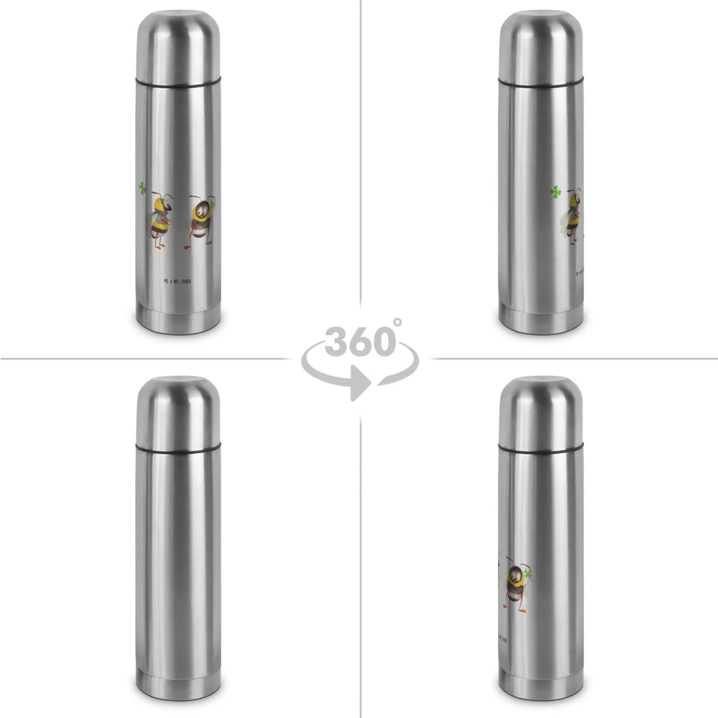 Thermoskanne Hummeln Kleeblatt Thermoskanne, Tiermotive, Gute Laune, lustige Sprüche, Tiere, Spruch schön, glücklich werden, Biene, Biene Deko, Spruch positiv, Hummel, Spruch fröhlich, glücklich sein