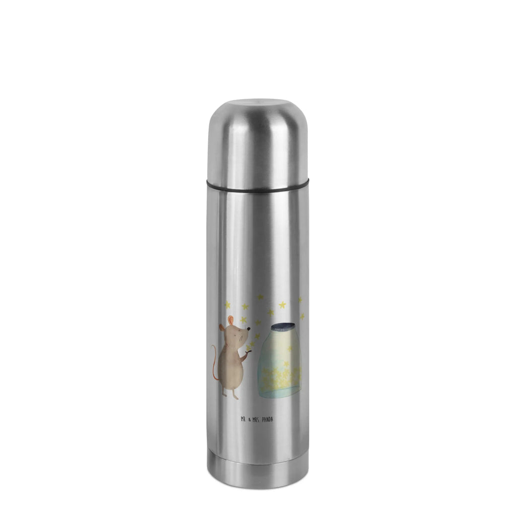 Thermos Flask Mouse Stars Thermoskanne, Tiermotive, Gute Laune, lustige Sprüche, Tiere, Geburt, Taufgeschenk, Wunsch, Maus, Kindergeburtstag, Kind, Geburtstag, erstes Kind, Hoffnung, Taufe, Schwangerschaft, Träume, Sterne