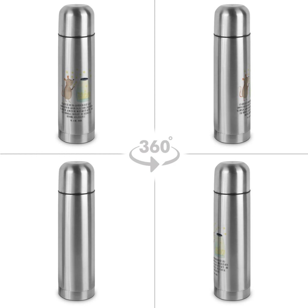 Thermos Flask Mouse Stars Thermoskanne, Tiermotive, Gute Laune, lustige Sprüche, Tiere, Geburt, Taufgeschenk, Wunsch, Maus, Kindergeburtstag, Kind, Geburtstag, erstes Kind, Hoffnung, Taufe, Schwangerschaft, Träume, Sterne