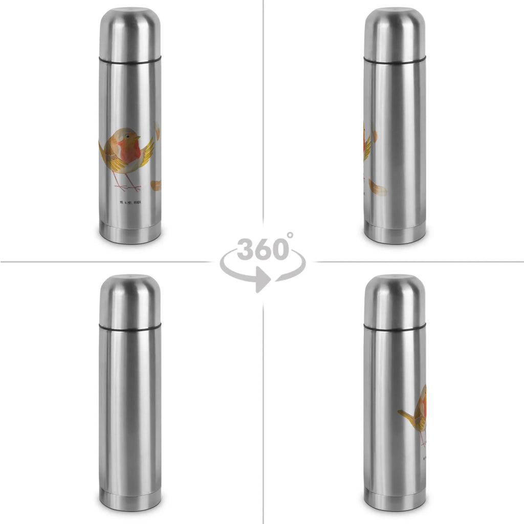 Thermos Flask robin feathers Thermoskanne, Tiermotive, Gute Laune, lustige Sprüche, Tiere, Motivationsbilder, Motivation Sprüche, Vogel, fliegen, What if i fall, Rotkehlchen, Spruch Mut, Spruch Motivation