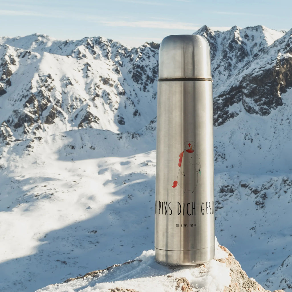 Thermos Flask unicorn Nurse Thermoskanne, Einhorn, Einhörner, Einhorn Deko, Unicorn, Krankenschwester Geschenk, Krankenhaus, Krankenpfleger Geschenk, Krankenpflegerin, Ärztin Geschenk, Krankenschwester Dankeschön