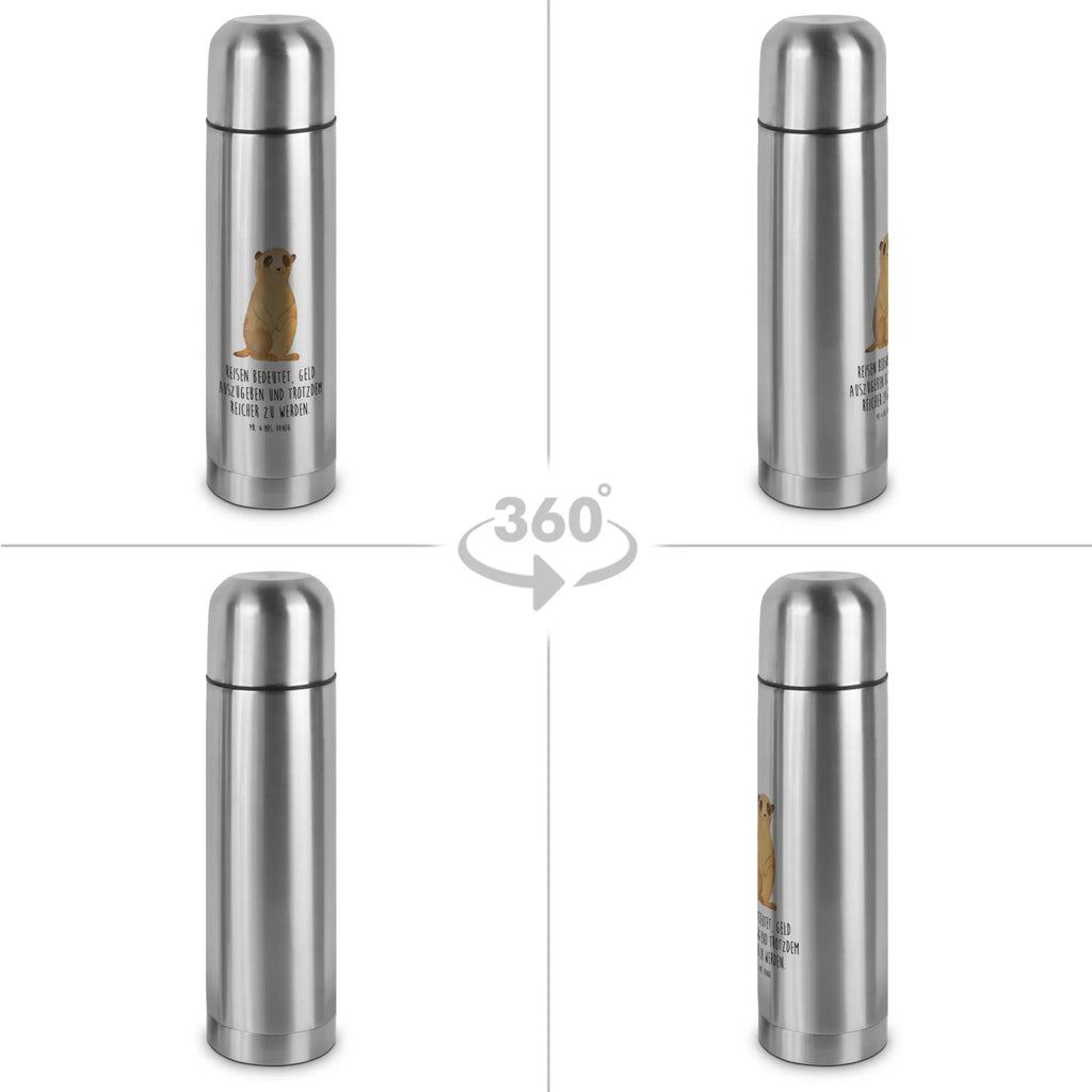 Thermos Flask Meerkat Thermoskanne, Afrika, Wildtiere, Traveling, Weltreise, Afrikareise, Reisen, Erdmännchen, Spruch, Roadtrip