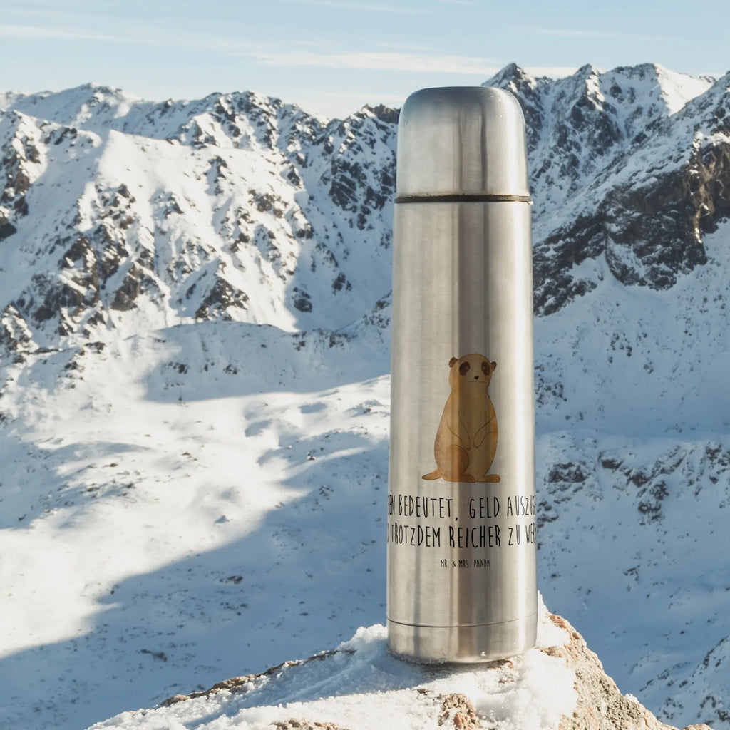 Thermos Flask Meerkat Thermoskanne, Afrika, Wildtiere, Traveling, Weltreise, Afrikareise, Reisen, Erdmännchen, Spruch, Roadtrip