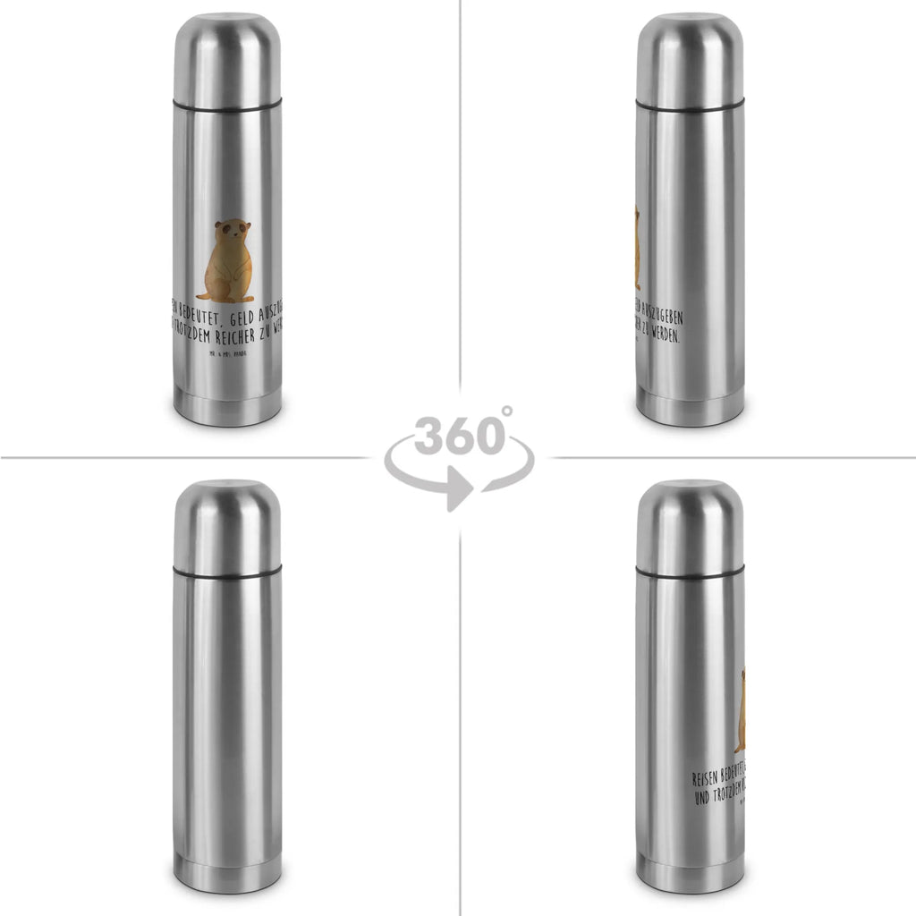 Thermos Flask Meerkat Thermoskanne, Afrika, Wildtiere, Traveling, Weltreise, Afrikareise, Reisen, Erdmännchen, Spruch, Roadtrip