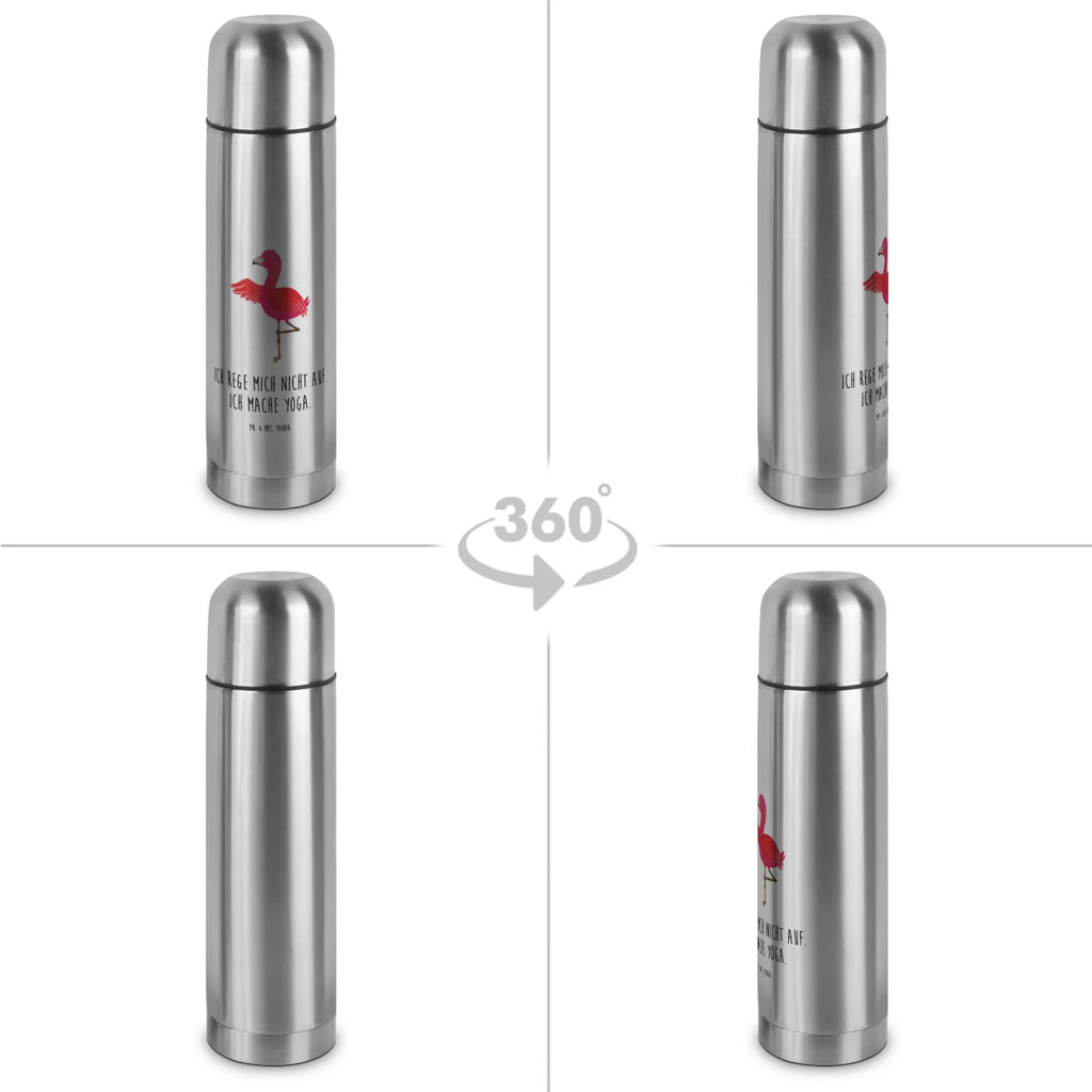 Thermoskanne Flamingo Yoga Thermoskanne, Flamingo, Namaste, Aufregen, Yoga, Achtsamkeit, Vogel, Entspannung, Yoga-Übung, Ärger, Tiefenentspannung