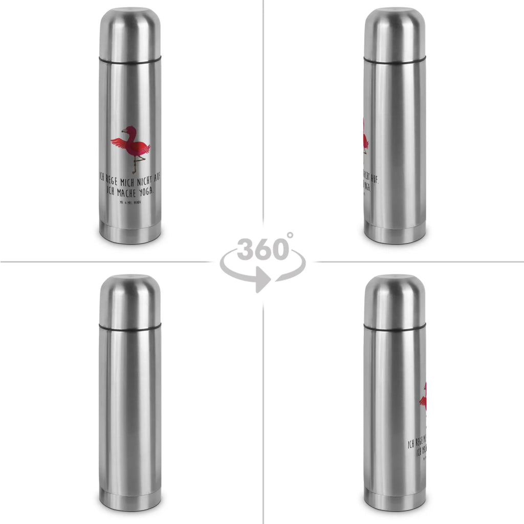 Thermoskanne Flamingo Yoga Thermoskanne, Flamingo, Namaste, Aufregen, Yoga, Achtsamkeit, Vogel, Entspannung, Yoga-Übung, Ärger, Tiefenentspannung