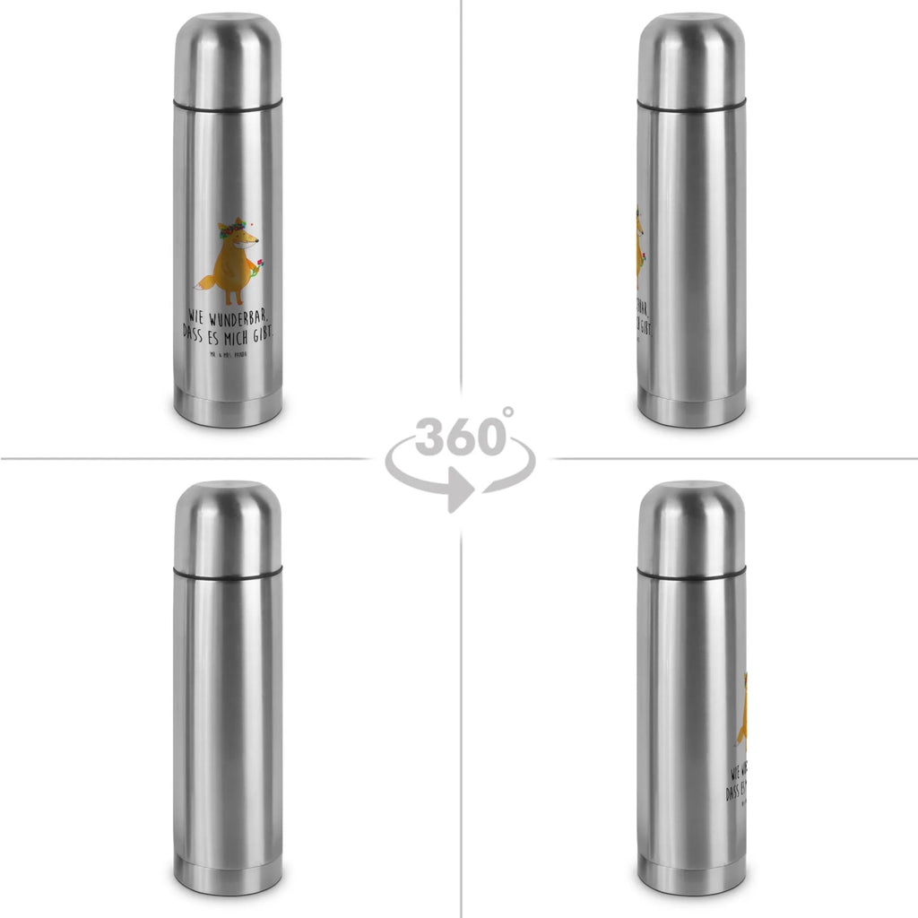 Thermos Flask Fox Flower Thermoskanne, Fuchs, Selbstliebe, Freundin, Blume, Fuchsmädchen, ich, mich, Freude, Liebe, Fox, Blumenmädchen, Blumen, Liebesbeweis, Motivation, Freundinnen, Füchse