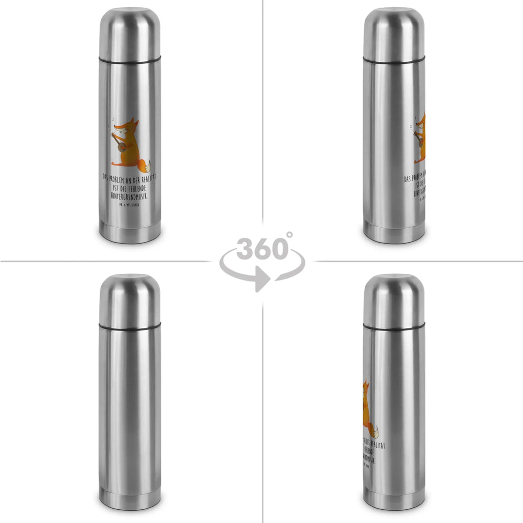 Thermoskanne Fuchs Gitarre Thermoskanne, Fuchs, Sänger, Sängerin, Geschenk Musiker, Musik Spruch, Musikerin, Gitarre, Füchse