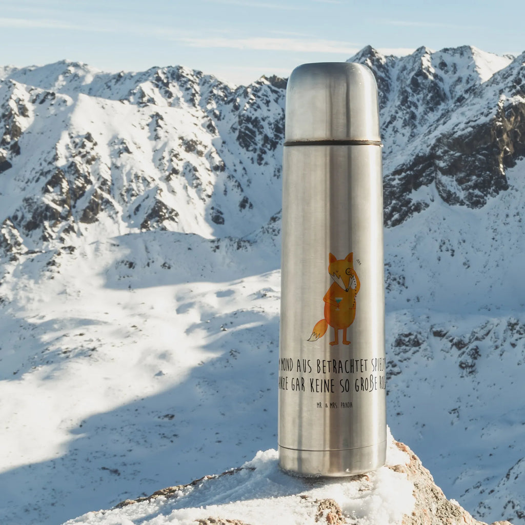 Thermoskanne Fuchs Lord Thermoskanne, Fuchs, Problemlösung, Motivation Spruch, Füchse, Liebeskummer Geschenk, Spruch lustig, tröstende Worte