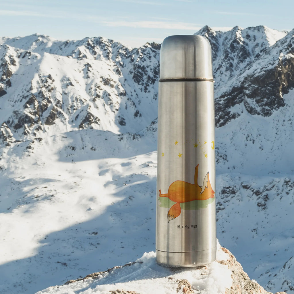 Thermoskanne Fuchs Sterne Thermoskanne, Fuchs, tröstende Worte, Füchse, Romantik, Always Look on the Bright Side of Life, Spruch schön, Spruch positiv