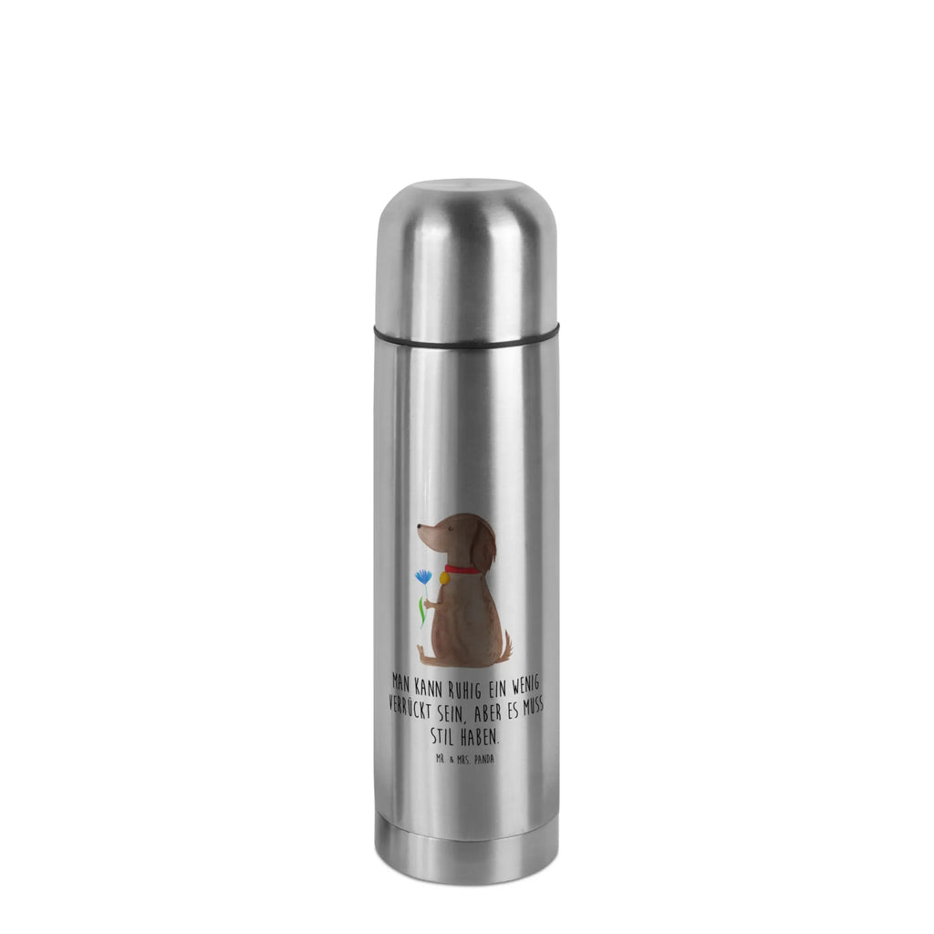 Thermos Flask Dog flower Thermoskanne, Hund, Hundemotiv, Haustier, Hunderasse, Tierliebhaber, Hundebesitzer, Sprüche, Hunde, Hundeliebe, Frauchen