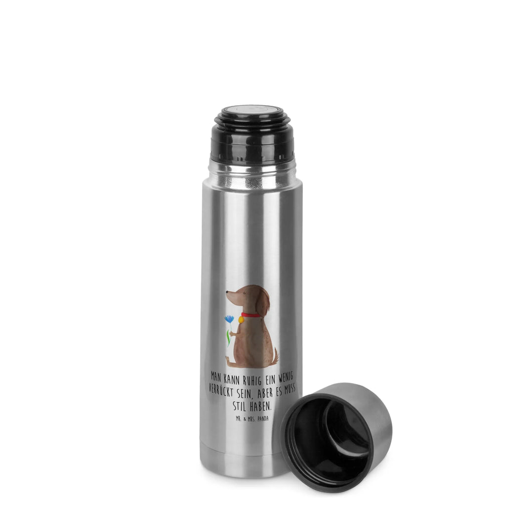 Thermos Flask Dog flower Thermoskanne, Hund, Hundemotiv, Haustier, Hunderasse, Tierliebhaber, Hundebesitzer, Sprüche, Hunde, Hundeliebe, Frauchen