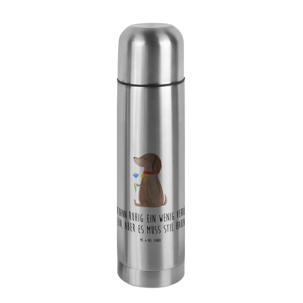 Thermos Flask Dog flower Thermoskanne, Hund, Hundemotiv, Haustier, Hunderasse, Tierliebhaber, Hundebesitzer, Sprüche, Hunde, Hundeliebe, Frauchen