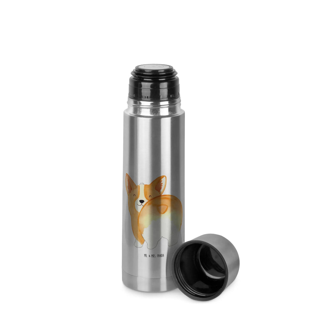 Thermos Flask corgi buttocks Thermoskanne, Hund, Hundemotiv, Haustier, Hunderasse, Tierliebhaber, Hundebesitzer, Sprüche, Hundeliebe, Corgie, Spruch, Motivation, Selbstliebe