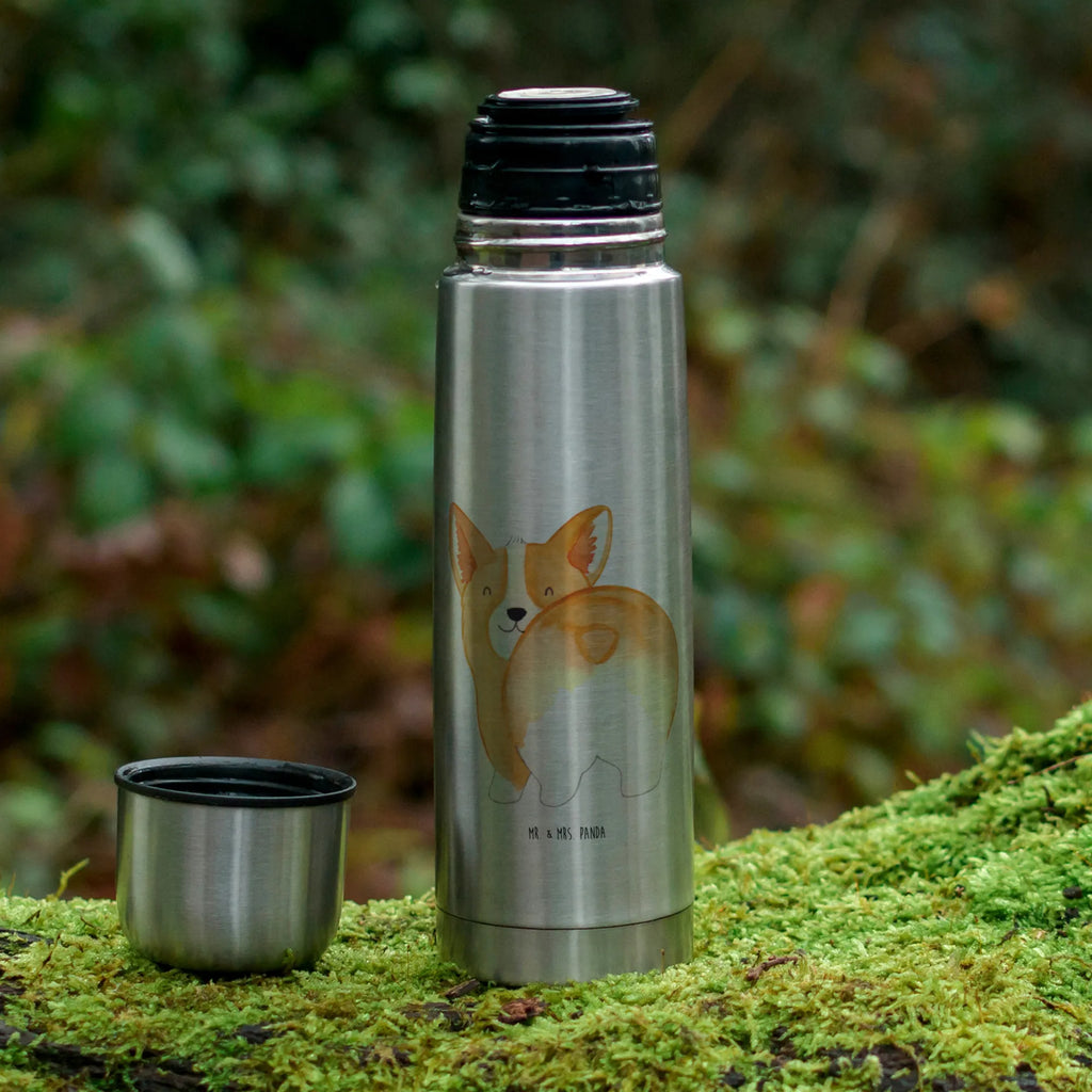 Thermos Flask corgi buttocks Thermoskanne, Hund, Hundemotiv, Haustier, Hunderasse, Tierliebhaber, Hundebesitzer, Sprüche, Hundeliebe, Corgie, Spruch, Motivation, Selbstliebe