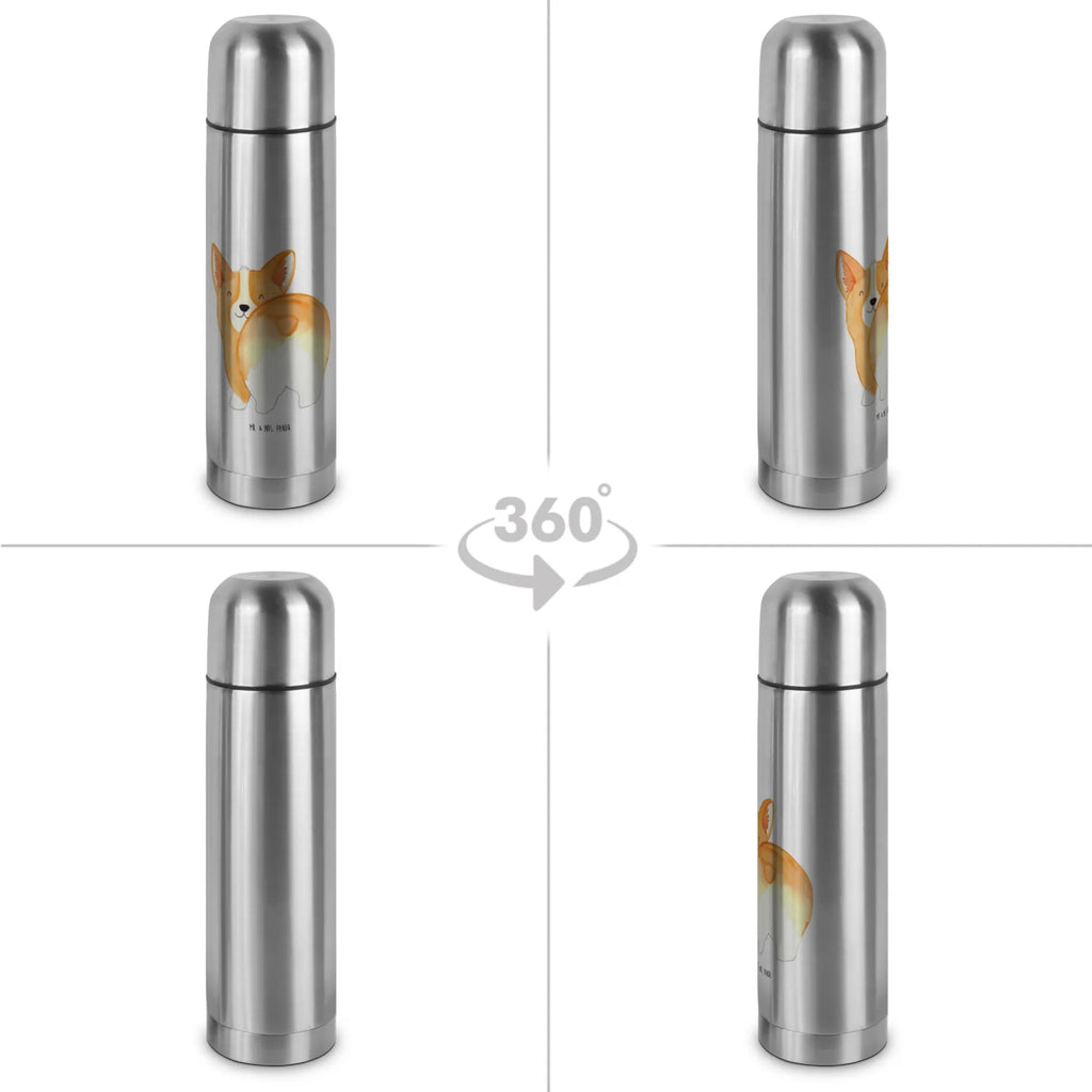 Thermos Flask corgi buttocks Thermoskanne, Hund, Hundemotiv, Haustier, Hunderasse, Tierliebhaber, Hundebesitzer, Sprüche, Hundeliebe, Corgie, Spruch, Motivation, Selbstliebe
